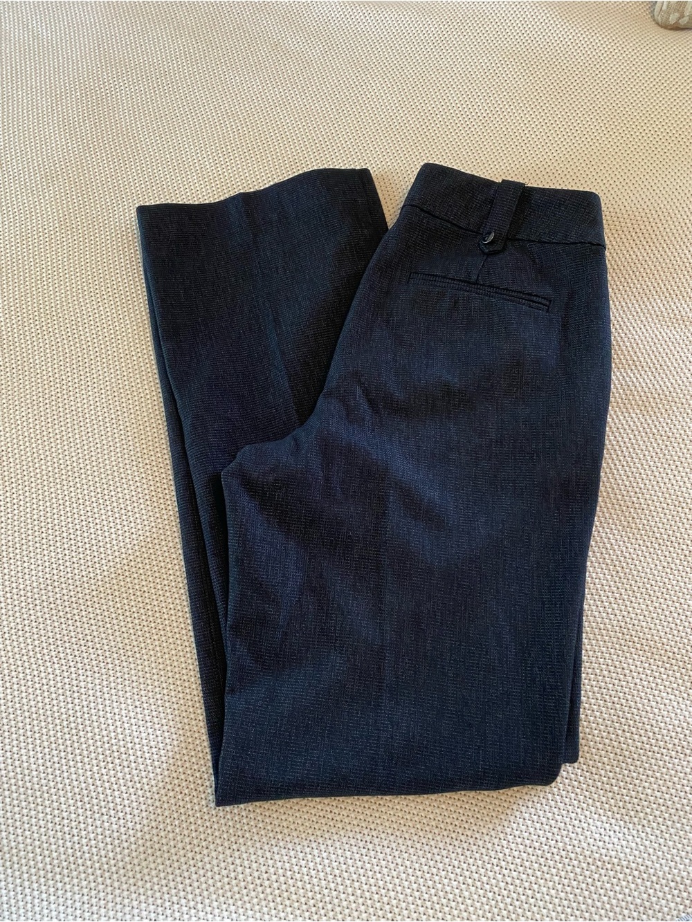LOFT Dark Navy Straight-Leg Trousers - Picture 11 of 15